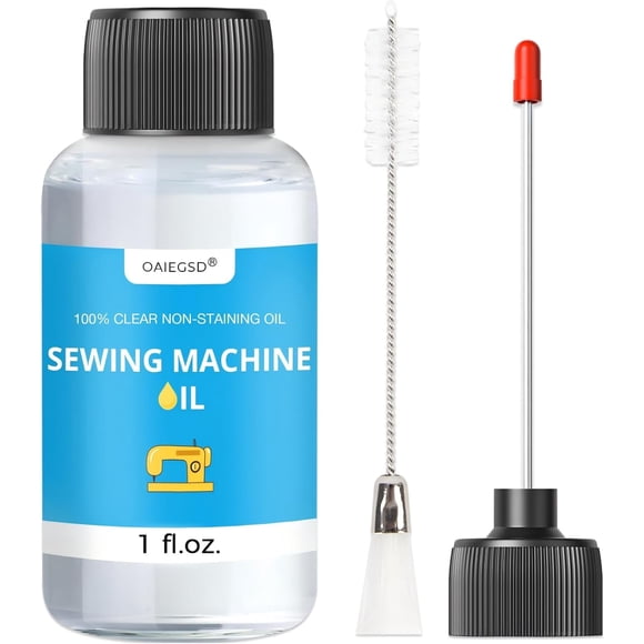 Aceite para máquina de coser OAIEGSD 30 ml con cepillo y aplicador