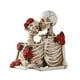 thumbnail image 3 of Estatua De Calavera De Pareja Decoración De Halloween Romántica Para Gabinete Patio Tomados De La Mano Blanco, 3 of 5