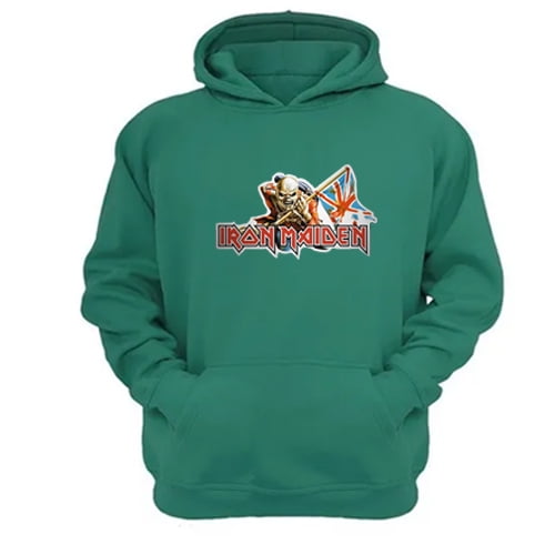 Polerón Canguro Iron Maiden Verde Aguamarina Talla S Unisex