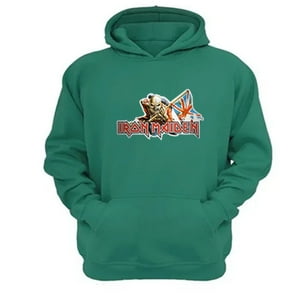 Genérico - Polerón Canguro Iron Maiden Verde Aguamarina Talla S Unisex