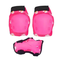 Genérico - Set De Protección Rosado Niñas Codera Rodillera Muñequera Rosado