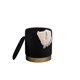 thumbnail image 5 of Puff Elegante Decor Ozman Redondo Negro 36 cm con Almacenamiento, 5 of 7