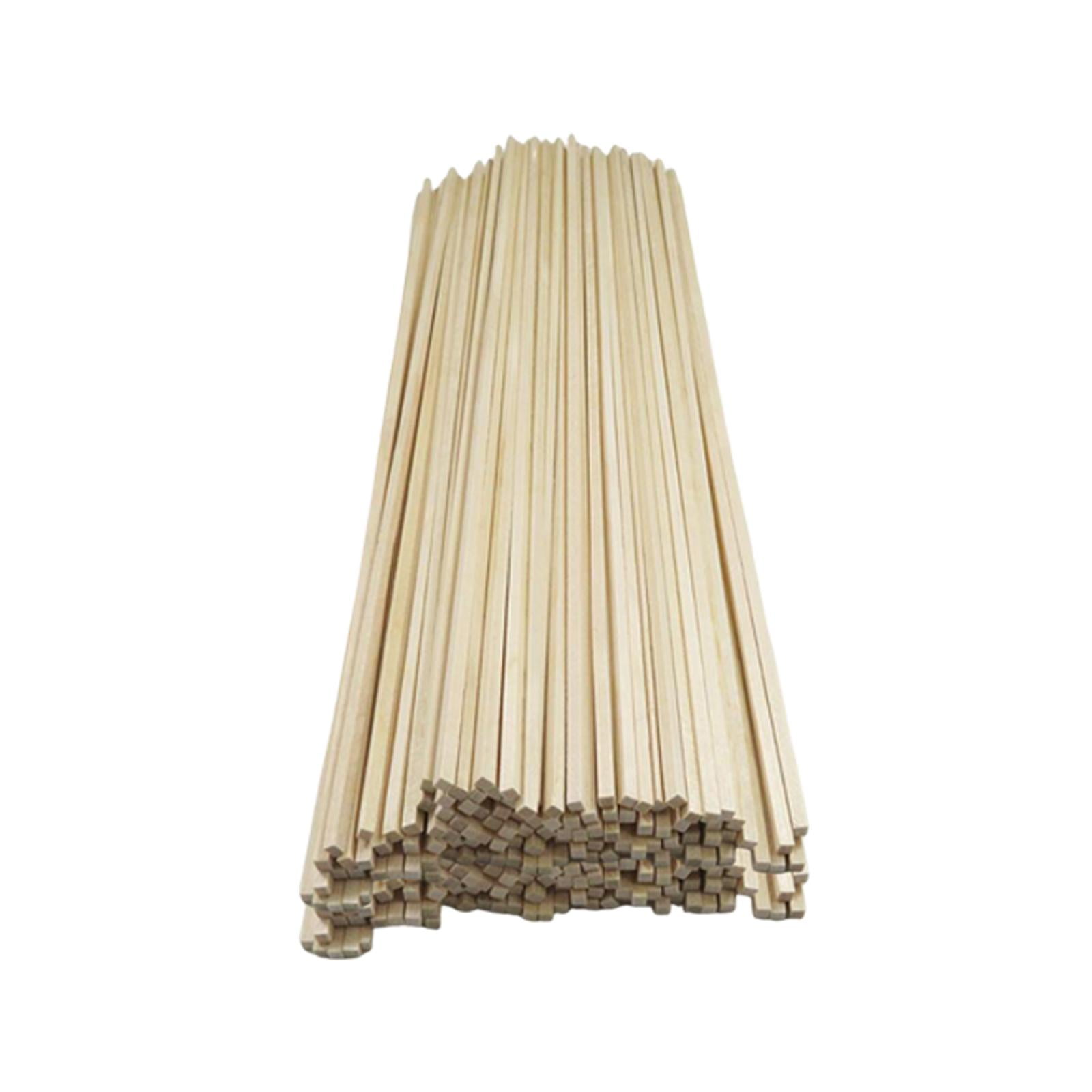 Magideal - Palos Cuadrados Sin Terminar, Tiras De Pasador, Artesanías En Madera, Varilla Cuadrada De Madera Multiusos Para Modelo De Avión, Puntos De Referencia 150mmx4mmx4mm