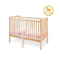 Pinolino - Cuna De Madera Hanna 120X60 + Colchón, Color Madera Natural