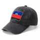 thumbnail image 2 of Gorra de béisbol YVJCJV con bandera de Haití, ajustable, negra, 2 of 7