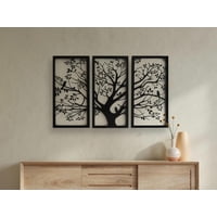 Genérico - Cuadro Decorativo Tríptico Árbol De La Vida