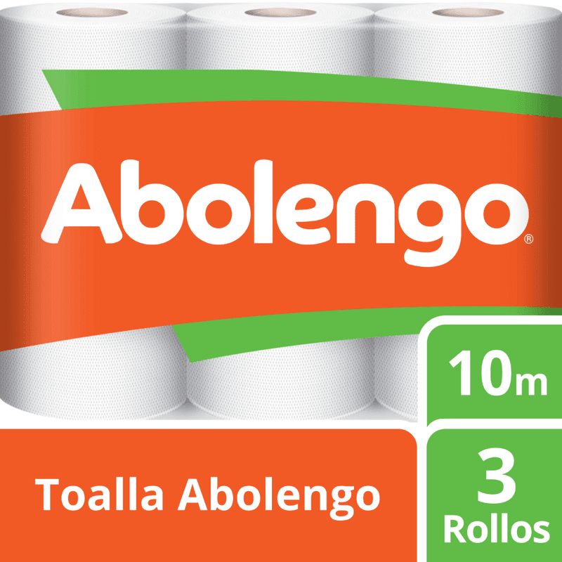 Genérica - Toalla De Papel Abolengo 3 Rollos 10 Mt Limpieza
