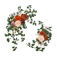 Bothyi - 2Pcs Boda Arch Flowers Decoraciones De Adornos Para La Ceremonia Fiesta De La Puerta De Entrada