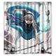 thumbnail image 1 of Cortina de ducha de baño con diseño de chica guerrera de dibujos animados de anime, juego de cortinas con ganchos, tamaño 66 x 72 pulgadas, 1 of 3