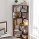 thumbnail image 1 of 6 Tier Freestanding L-Shaped Corner Bookshelf For Living Room, Bedroom, Wooden Bookcase with anti-drop panle and anti tipping device, Display shelf Open storage rack Organizer for Home Office DARK RED, 1 of 3