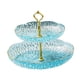 thumbnail image 5 of Bandeja De Placa De Fruta Elegante Para Servir Platos Para Servir Para Fiestas Boda De Vacaciones 2 Niveles Azul, 5 of 5