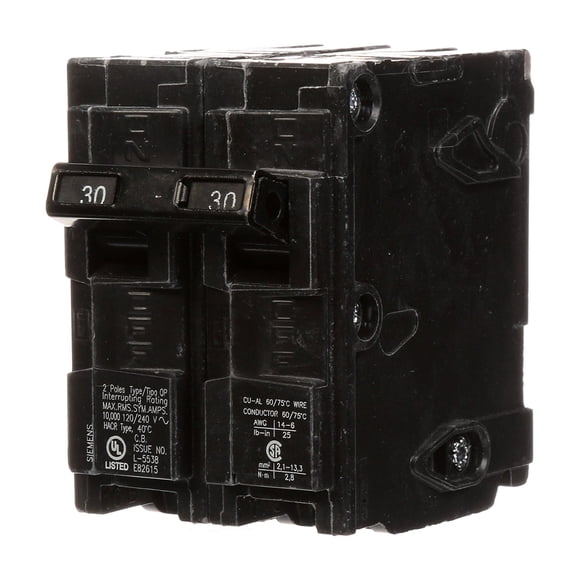 Disyuntor SIEMENS Q230 30A de doble polo tipo QP 240V