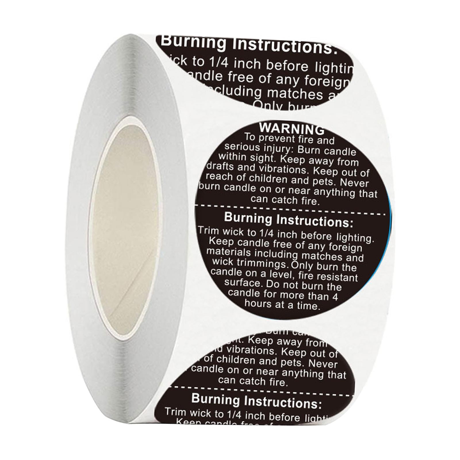 Bothyi - 500 Uds. Seguridad De Velas/etiquetas Adhesivas De Embalaje De Seguridad De Fusión De Cera/pegatinas