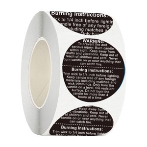 Bothyi - 500 Uds. Seguridad De Velas/Etiquetas Adhesivas De Embalaje De Seguridad De Fusión De Cera/Pegatinas