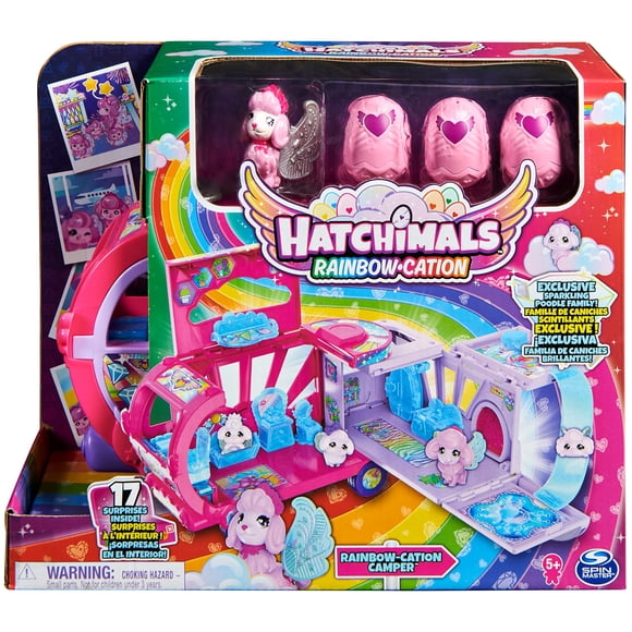 Playset Hatchimals Rainbow Camper con figuras coleccionables