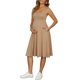 thumbnail image 4 of INSPIRE CHIC Vestidos de maternidad para mujeres, línea A sin mangas, vestido de verano con vuelo y bolsillos, talla M, color caqui, 4 of 6