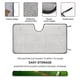 thumbnail image 2 of Corduroy Parasol para Parabrisas Delantero Protector Plegable, Visera Solar para Auto Bloquea Rayos UV Mantiene tu Vehículo Fresco 130cm*70cm, 2 of 6