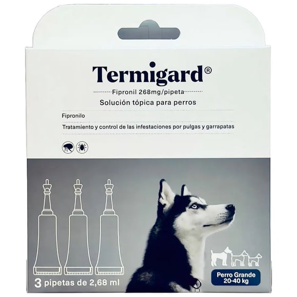 Termigard Pipeta Antipulgas Garrapatas Perros 20-40kg 2,68ml