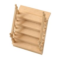 Magideal - 1/12 Casa De Muñecas Escalera De Madera Juguetes Educativos Mini Casa Decoraciones Accesorios De Casa De Muñecas Para Regalo De Cumpleaños Niños Niñas