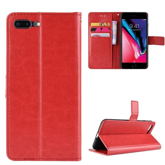 Funda tipo libro para iPhone SE 2020/8/7, cartera todo‑en‑uno, funda multifuncional con tarjetero y correa de muñeca desmontable