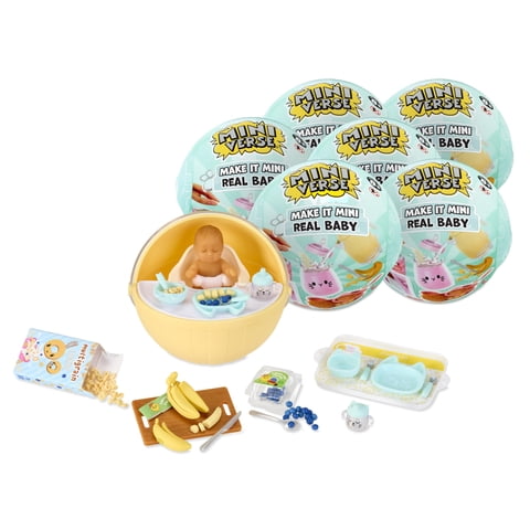 Mga'S Miniverse - Miniverse Make It Mini Real Baby De Toy Mga Con Comida Para Bebés, Paquete De 6