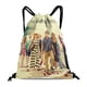 thumbnail image 1 of El Loto Blanco Mochila de Cuerdas para Deportes y Gimnasio, Bolsa de Cuerdas Resistente al Agua, Bolsa Cinch, 30×40cm, 1 of 6