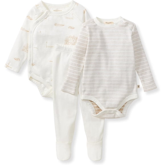 Set Body y Pantalón Burts Bees Baby 3PC 100% algodón orgánico
