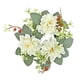 thumbnail image 4 of Coronas De Anillos De Velas Navide?as, Peque?as Coronas Artificiales Para El Hogar, Invierno, Blanco, 4 of 5