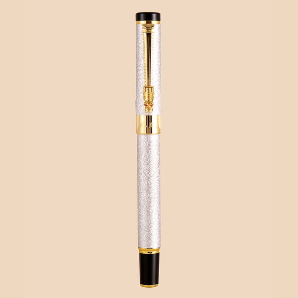 Experience the Elegance of 1pc Matte Metal Fountain Pen with Iridium Nib 0.5mm for Daily Writing, Business, Office, Students Practice and Calligraphy - Ink Included