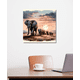 thumbnail image 1 of Cuadro Elefantes Acuarela Atardecer | Arte Decorativo 50x50cm, 1 of 3