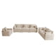 thumbnail image 3 of Modern Sofa Couch, 3 Piece Set Extra Deep Seat Sectional Sofa for Living Room, Oversized Sofa, 3 Seat Sofa, Loveseat and Single Sofa, Light Coffee Chenille, 3 of 3