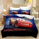 thumbnail image 1 of Car Story Bedding Set, Cartoon Lightning Print Duvet Cover, Pillowcase, Home Bedroom Bedding Quilt Set Bed Sheets, 1 of 5