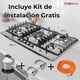 thumbnail image 5 of Encimera Gas Licuado 5 Platos Acero Inox. con Chispero + Kit de Instalación, 5 of 11