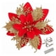 thumbnail image 1 of Set 36 Flores Decorativas Navideñas Clips 14cm Rojo Dorado, 1 of 3