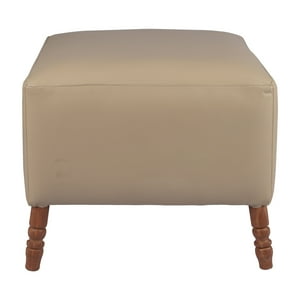 Máxima Design - Pouf Alejandro Crema Eco Cuero 54X54X44 Cm