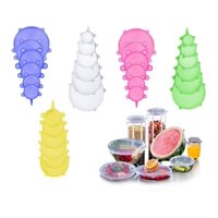 Genérico - 2 * Set 6 Tapas Silicona Extensible Anti Escurrimientos