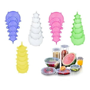 Genérico - 5 * Set 6 Tapas Silicona Extensible Anti Escurrimientos