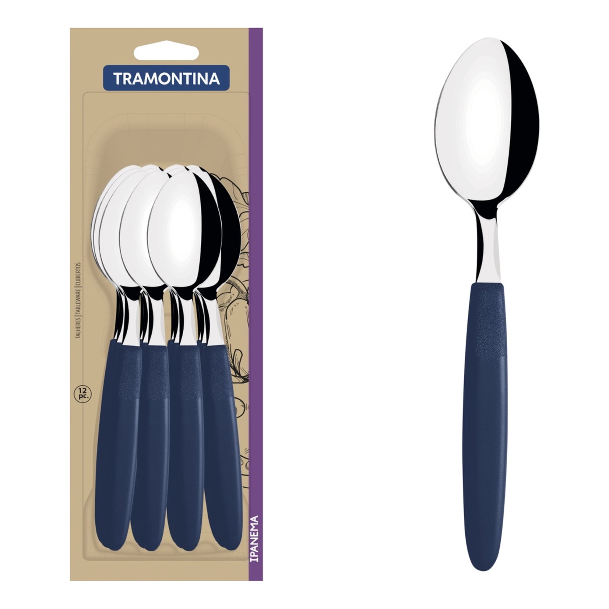 Juego D/cucharas D/mesa 12 Ipanema Azul Tramontina 23363-910