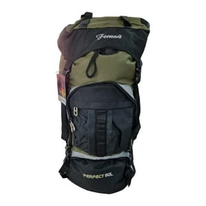 Perfect Choice - Mochila 80 Litros 65X40X20 Cm Verde Con Negro Y Gris