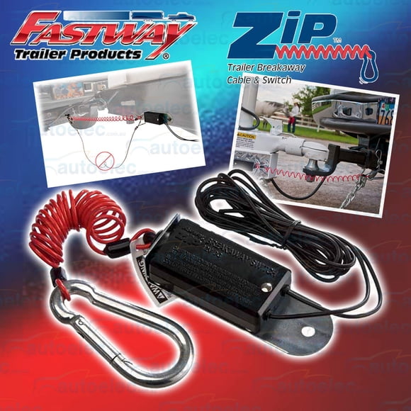 Cable de ruptura Fastway Zip de 1,2 m con interruptor de freno eléctrico