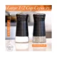 thumbnail image 4 of Salero y pimentero de vidrio con orificios ajustables - Salero de acero inoxidable - Negro, 4 of 7