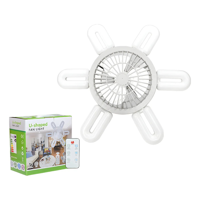 Genérico - Lámpara Led + Ventilador De Techo Control Remoto Plegable