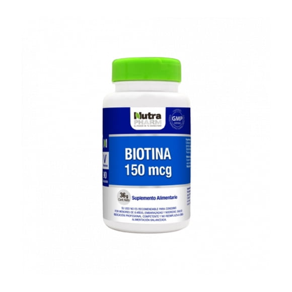 Biotina 150 Mcg Nutra Pharm 90 Capsulas