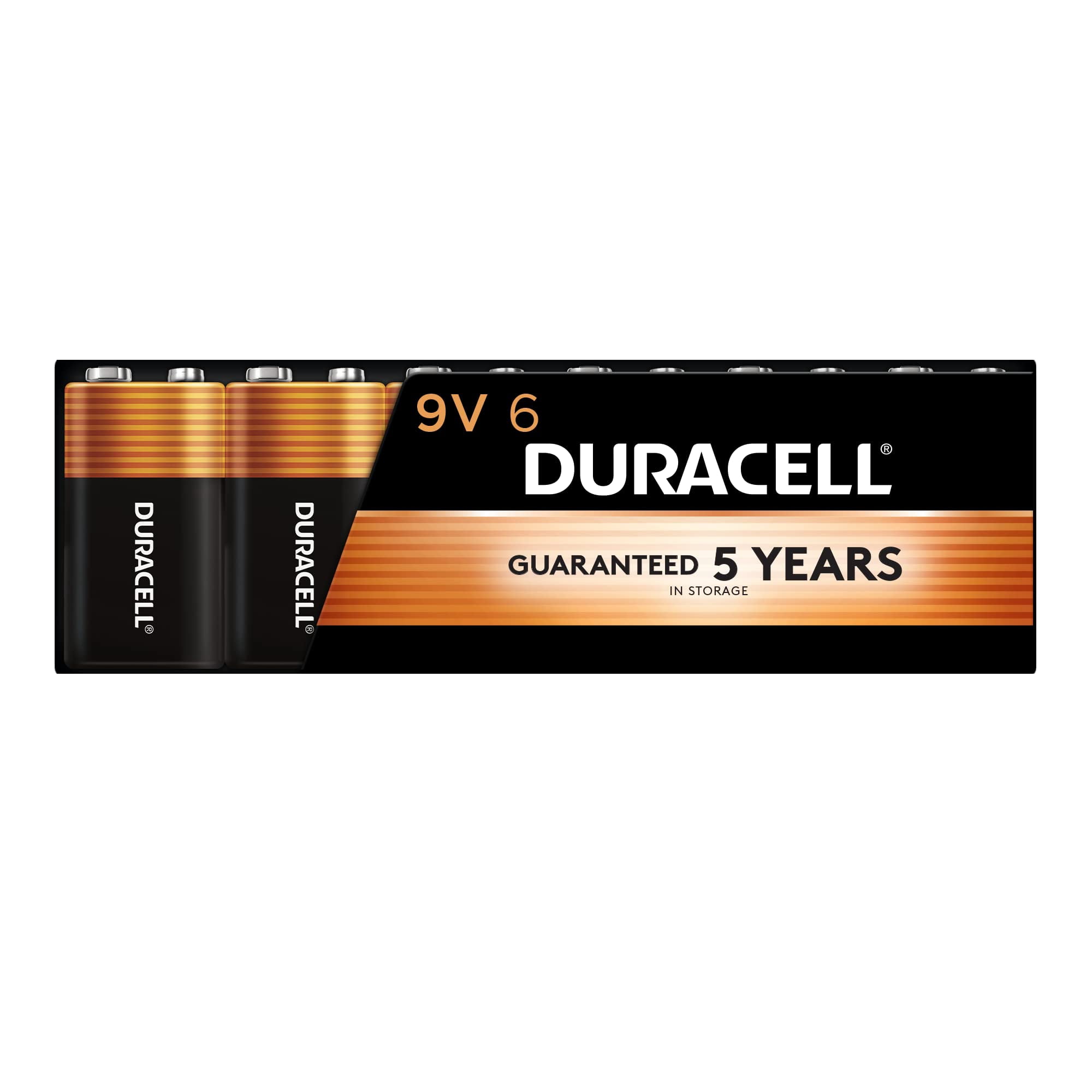 Duracell - Batería Coppertop De 9 V Paquete De 6 Unidades Para El Hogar Y La Oficina