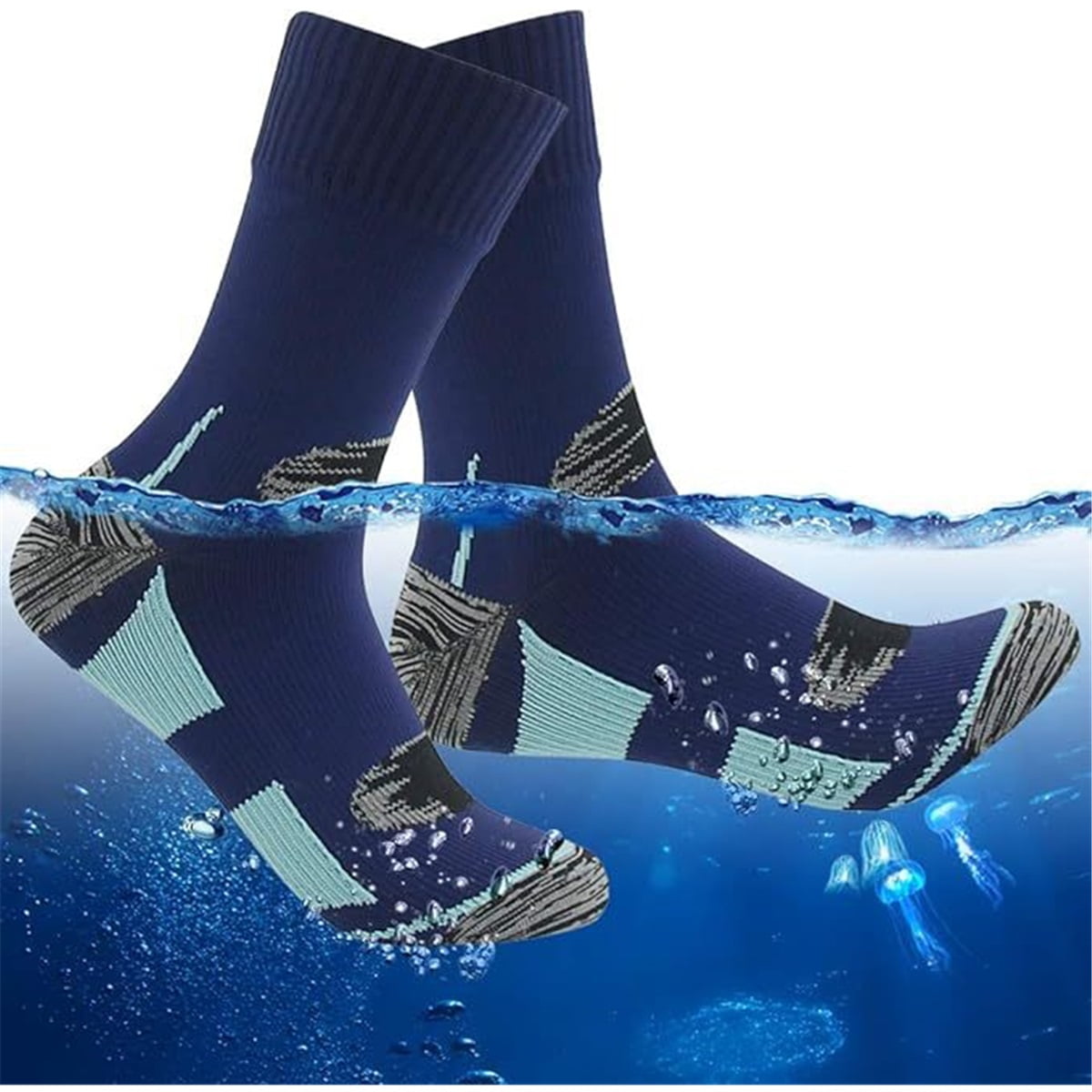 Xusx111 - Calcetines Impermeables, Senderismo Unisex Wading Trail Running Kayak Crew Calcetines M Calcetines Impermeables De Senderismo Con Cojín Respirable, Senderismo, Deportes Acuáticos