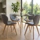 thumbnail image 3 of Comedor Mesa Elida 100cm + 4 Sillón Rubik Gris Lino, 3 of 5