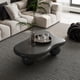 thumbnail image 2 of 40 Inch Cloud Shaped Coffee Table with 3 Ball Legs for Living Room, Black, 2 of 3