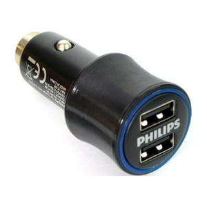 Philips - Cargador Para Auto Usb Carga Ultra Rapida 3.1A Negro