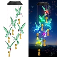 Xusx111 - Vento Solar Campanas Al Aire Libre Color Cambiando Luces, Regalo Para Las Mujeres Mamá Abuela Hermana Mejores Regalos, Campanas De Viento Única Al Aire Libre Jardín Patio Decoración (Campana