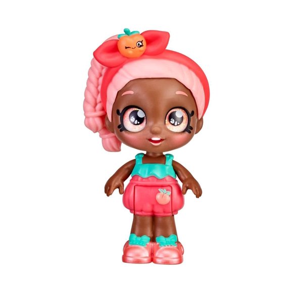 Minimuñeca Kindi Kids con forma de melocotón de verano, 4 cm